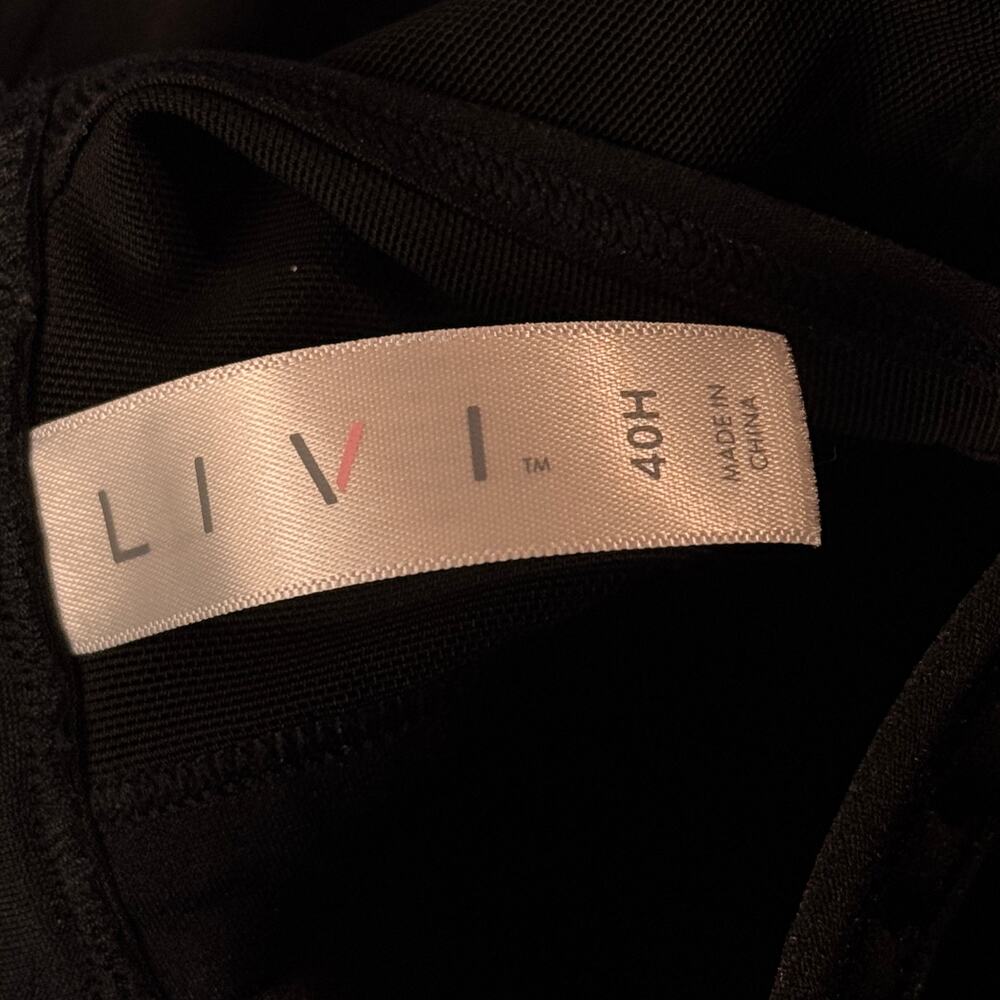 LIVI SZ 40H High-Impact Sports Bra Convertible Underwire Adjustable Molded Black - Picture 6 of 7